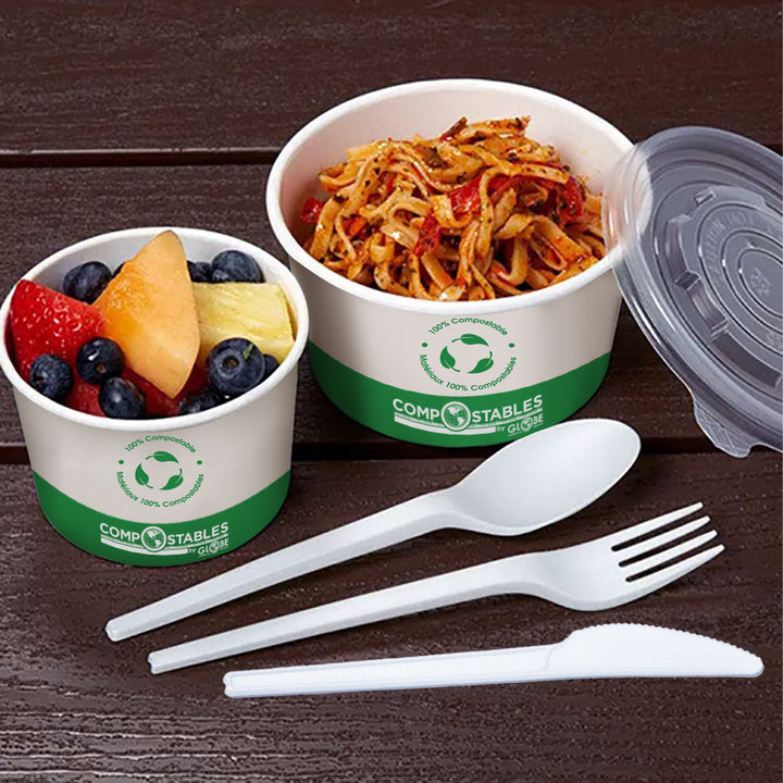 PLA Lined Paper Food Containers/Bowls - 1000 containers per case - Sold By The Case