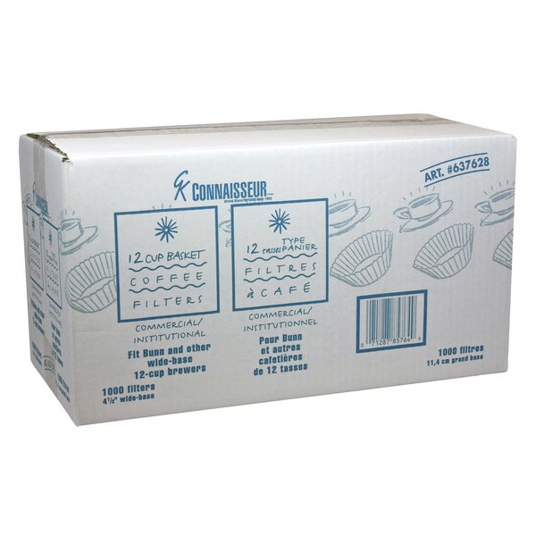 GK Connaisseur Commercial 12-cup Basket Coffee Filters - Pack of 1,000 - Grocery and Food Items - Canadian Distribution