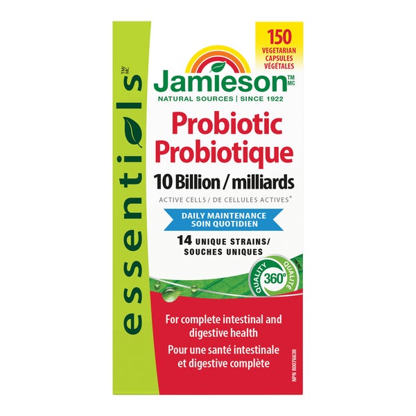 Probiotic 10 Billion - 150 capsules - Jamieson - Health and Wellness - Canadian Distribution