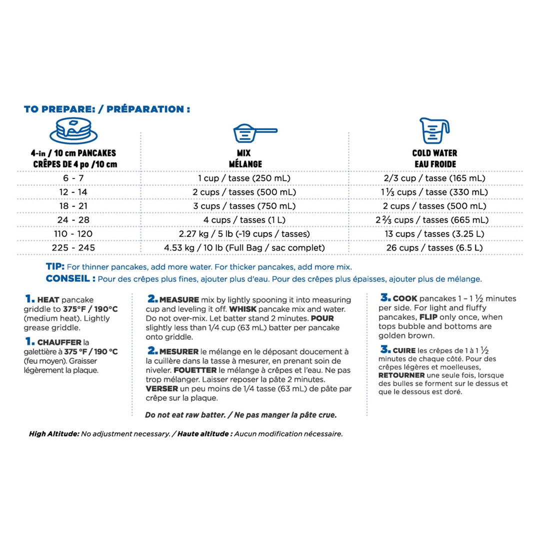 Krusteaz Buttermilk Pancake Mix - 4 x 4.53 kg - Grocery and Food Items - Canadian Distribution - Ships Free Within Canada on Orders Above CAD $199