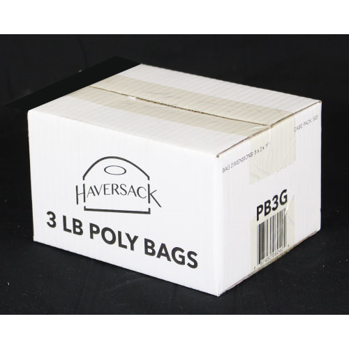 Bag Poly Clear 3 lb. 5 x 2x11 - 1 x 500 count - Calibre Marketi - Packaging and Accessories - Restaurant Supplies and Equipment - Canadian Distribution