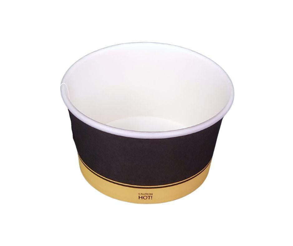 Morning Dew - 12 oz Paper Soup Container - Ebony Print - 20 x 25 count