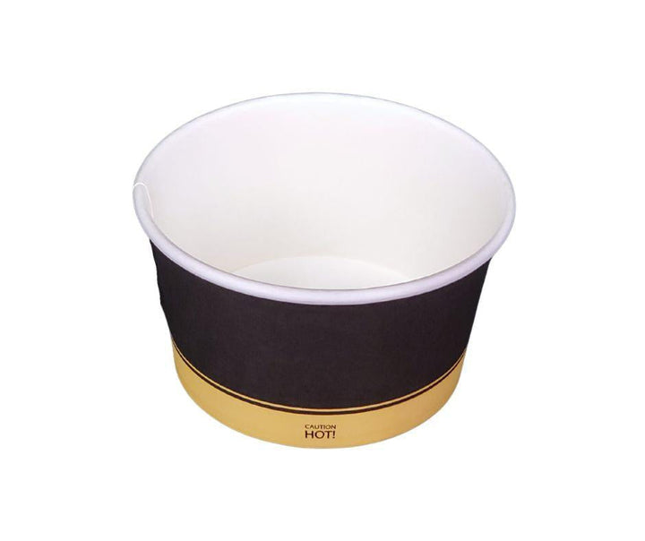 Morning Dew - 12 oz Paper Soup Container - Ebony Print - 20 x 25 count