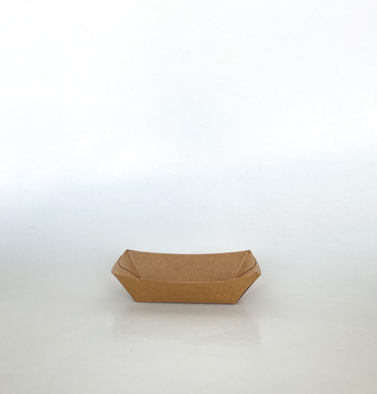 Kraft Boat Food Tray PLA Lined (4/250) - 6/8 oz - 1/3/5 lb - 1000cs - Disposable Take Away Food Packaging - Canadian Distribution
