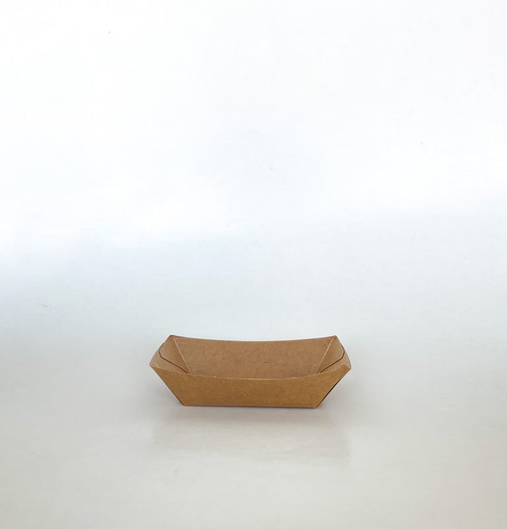 Kraft Boat Food Tray PLA Lined (4/250) - 6/8 oz - 1/3/5 lb - 1000cs - Disposable Take Away Food Packaging - Canadian Distribution