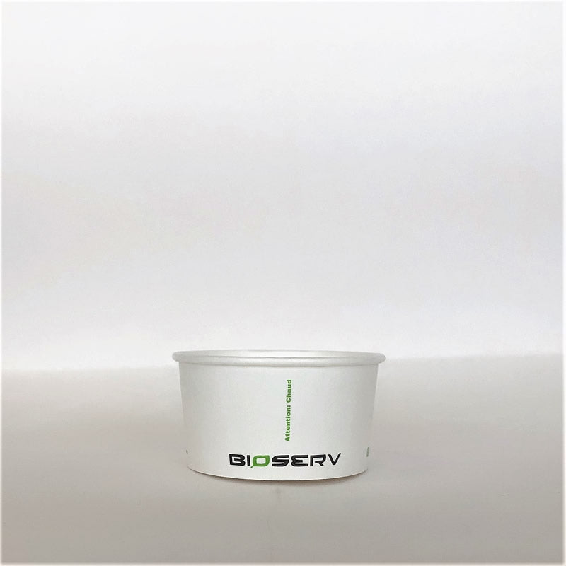White Bioserv Soup Cup - 6/8/12/16/24/32 oz - 1000cs - Disposable Take Away Food Packaging - Canadian Distribution