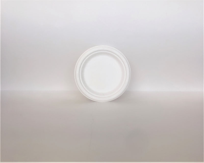 Sugarcane Plate - 6/7/9/10 inch - 1000cs BPI - Disposable Take Away Food Packaging - Canadian Distribution