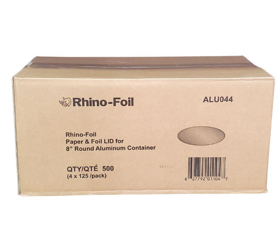 Rhino - 8" Paper Lids - Heavy Duty - Aluminium Containers
