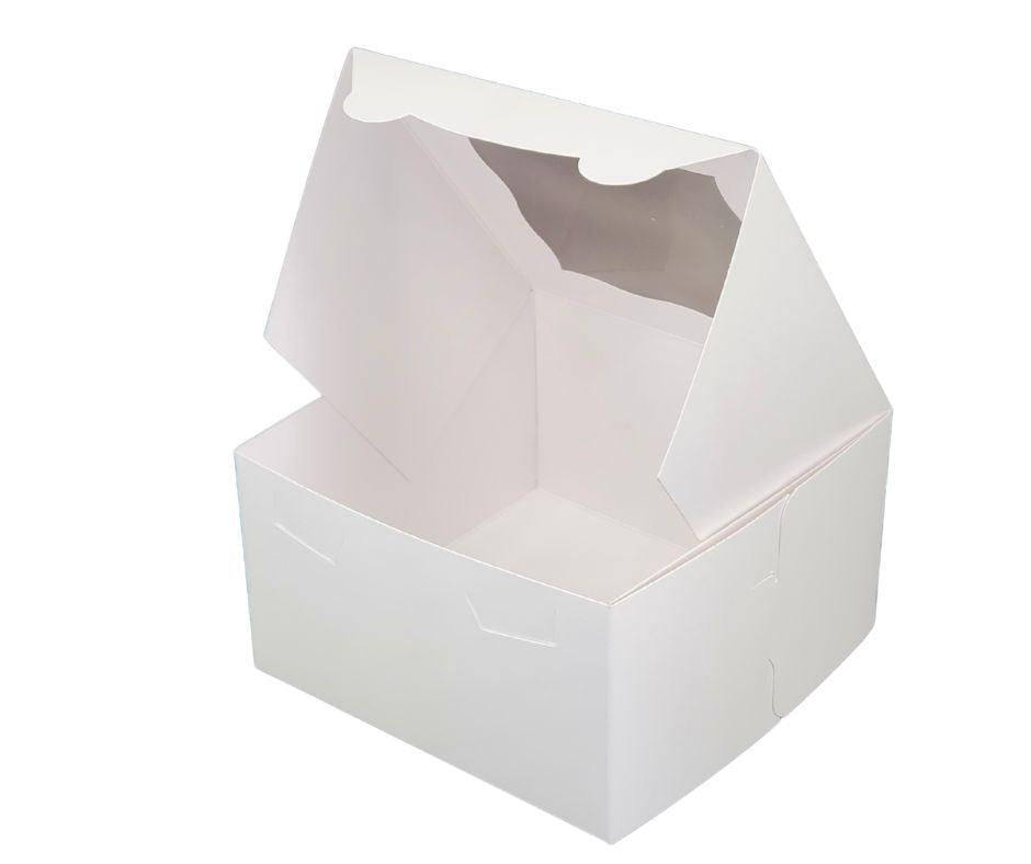 EB - 7 x 7 x 4 - Boîte à cupcakes avec fenêtre (4 cupcakes) - Blanc - 5281A