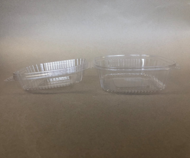 6"x 6" x 3" PLA Clamshell 240cs BPI - Disposable Take Away Food Packaging - Canadian Distribution