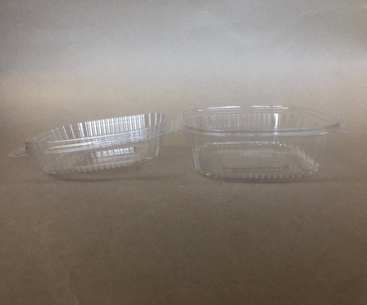6"x 6" x 3" PLA Clamshell 240cs BPI - Disposable Take Away Food Packaging - Canadian Distribution