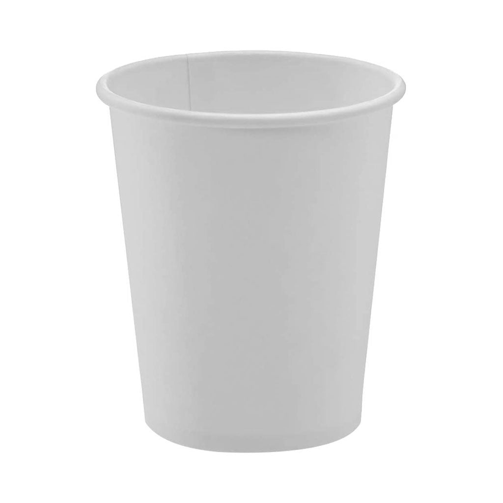 Single Wall Hot/Cold Compostable Pain White Cups
