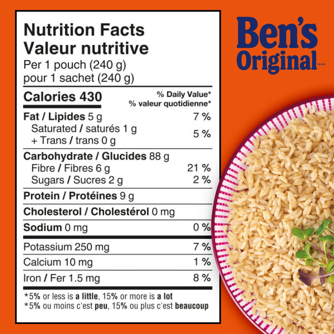 BEN'S ORIGINAL BISTRO EXPRESS Brown Jasmine Rice (2 Packs) - Canadian Distribution - Ships Free Within Canada on Orders Above CAD $199