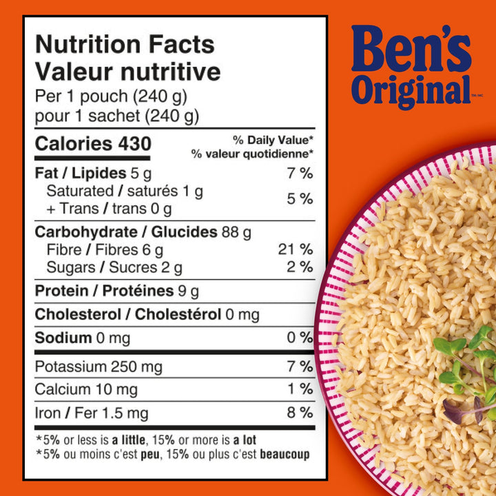 BEN'S ORIGINAL BISTRO EXPRESS Brown Jasmine Rice (2 Packs) - Canadian Distribution - Ships Free Within Canada on Orders Above CAD $199