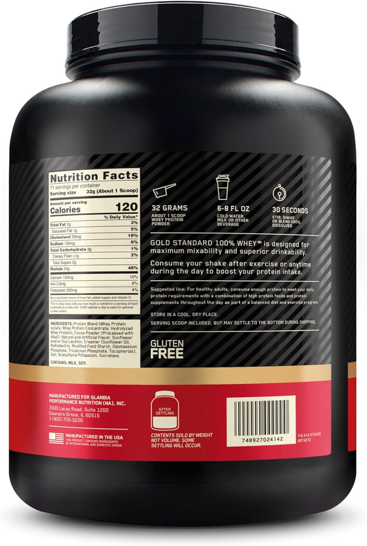 Optimum Nutrition – Gold Standard Whey Protein – Milk Chocolate – 2.27 kg, 70 Servings