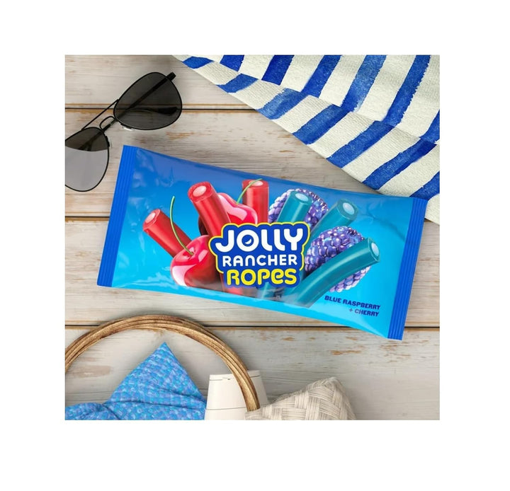 JOLLY RANCHER Ropes Blue Raspberry and Cherry 2 x 283g - Canadian Distribution - Ships Free Within Canada on Orders Above CAD $199