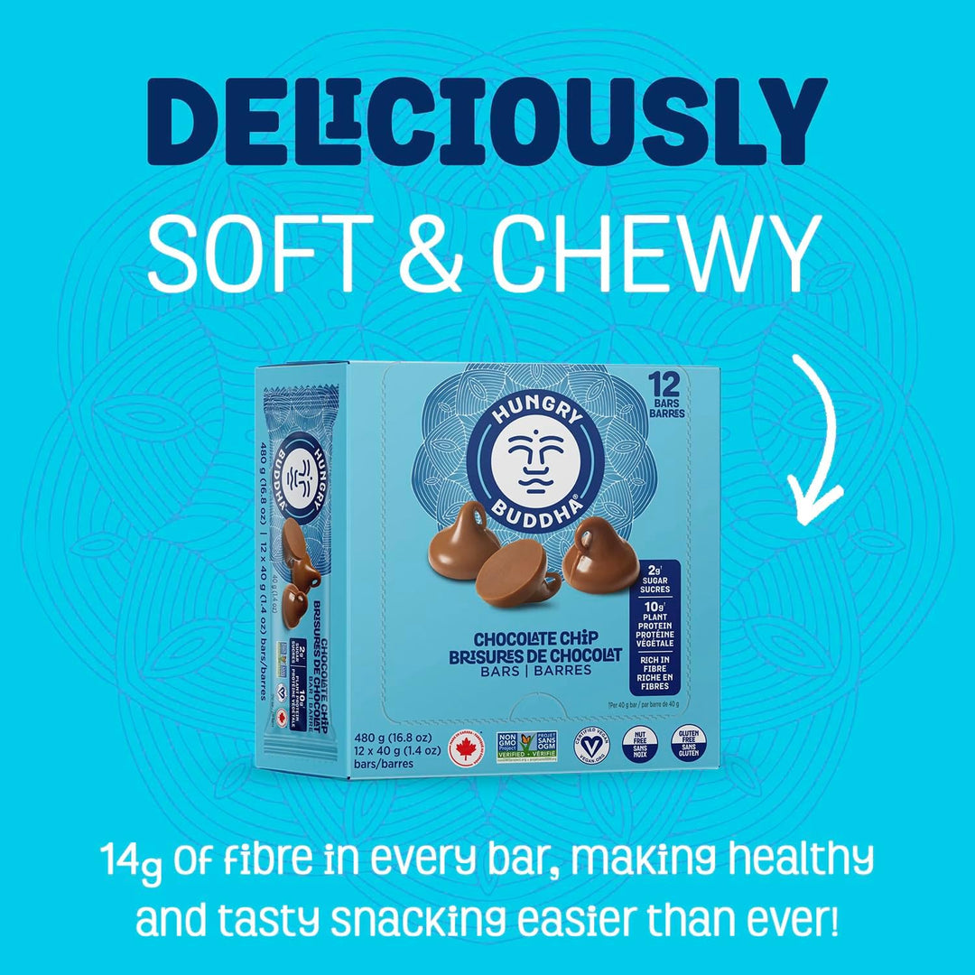 Hungry Buddha – Protein Bars – Chocolate Chip – 12 Pack