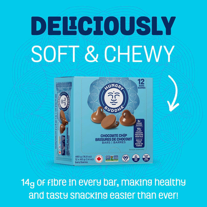 Hungry Buddha – Protein Bars – Chocolate Chip – 12 Pack