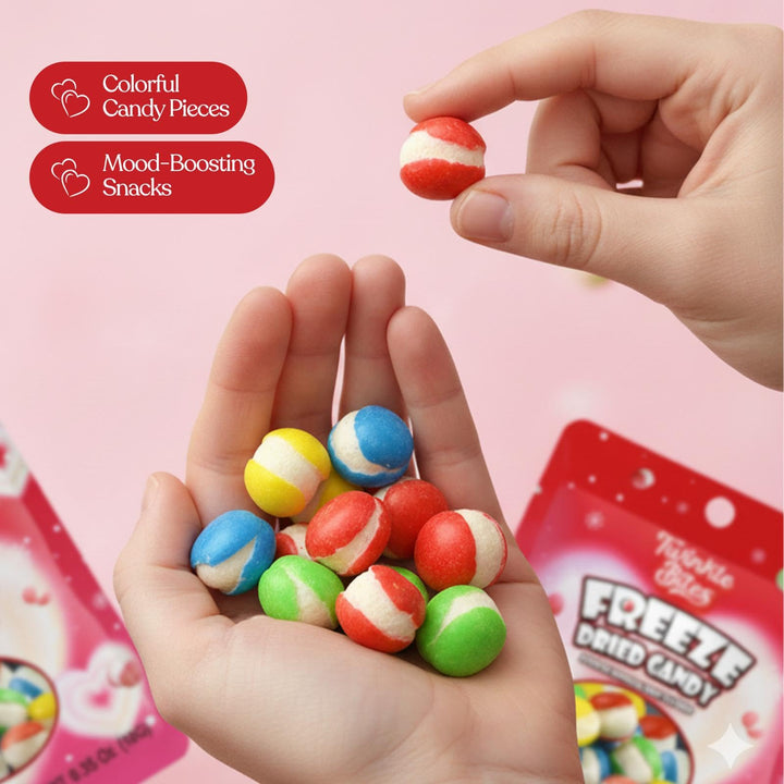 Bonbons lyophilisés pour la Saint-Valentin (20 sachets de 10 pièces chacun), en vrac, 4 saveurs