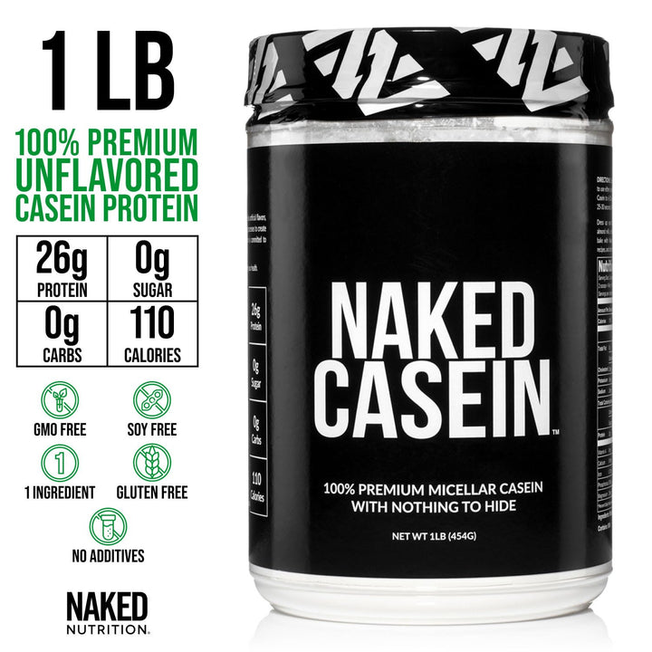 Naked Nutrition – Casein Protein – Unflavoured – 1lb – Micellar casein