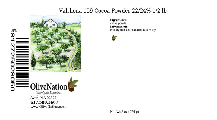 Poudre de cacao Valrhona 159 22/24 % 225 g