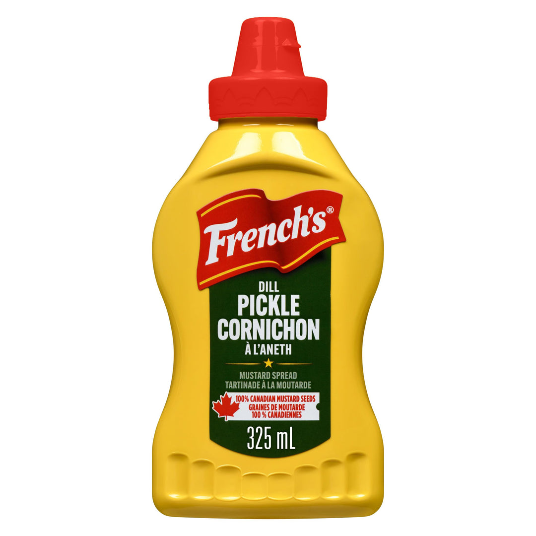 French's Dill Pickle Mustard Spread – 100% Canadian Mustard Seeds, 2 x 325mL - Canadian Distribution - Ships Free Within Canada on Orders Above CAD $199