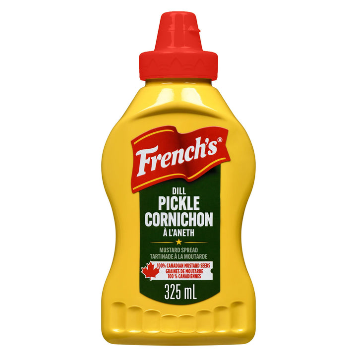 French's Dill Pickle Mustard Spread – 100% Canadian Mustard Seeds, 2 x 325mL - Canadian Distribution - Ships Free Within Canada on Orders Above CAD $199