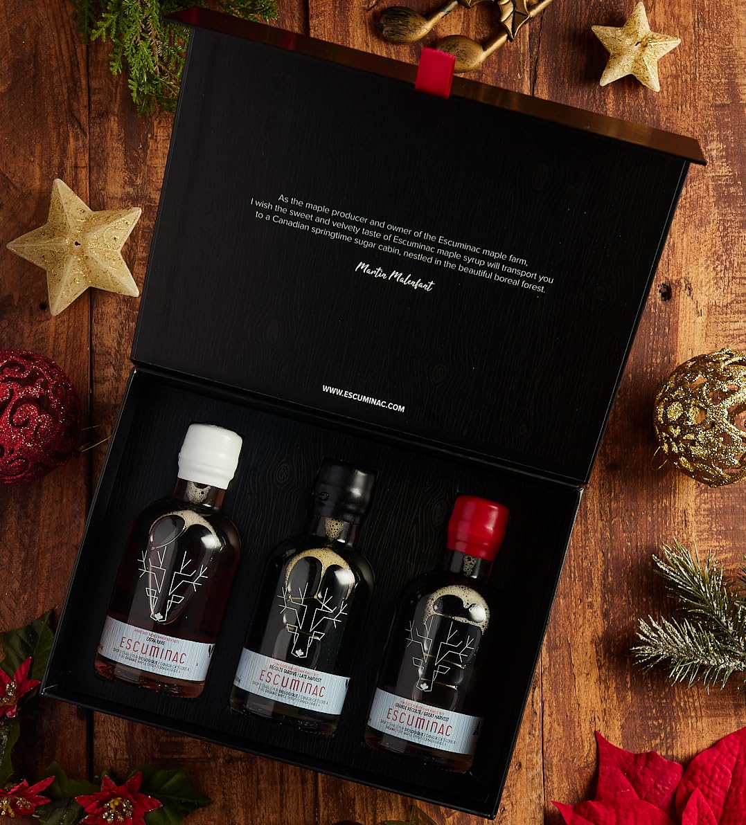 Escuminac – Maple Syrup Gift Set – Amber to Dark – 3 × 200mL
