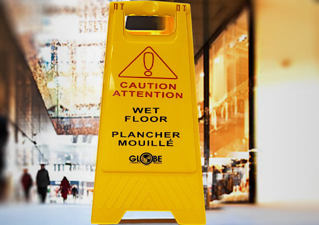 Wet Floor Sign English-French - Sold By The Case