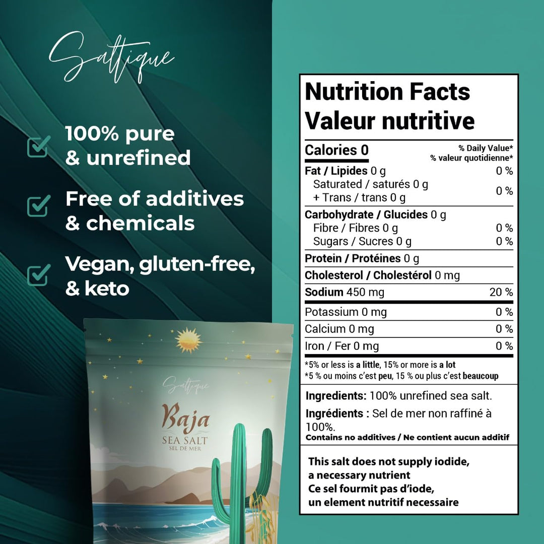 Baja – Sea Salt Fine Ground – Organic Mineral Rich – 5 lb