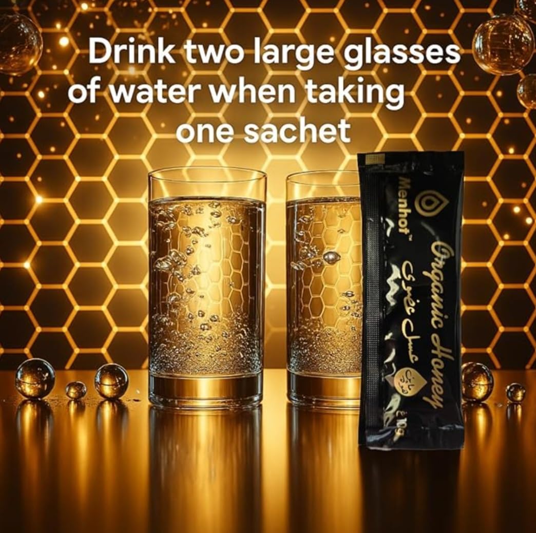 Menhot - Honey Sachets for Men - Ginseng & Herbals - 29 Count