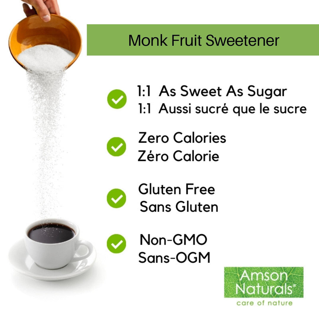 Monk Fruit – Sweetener with Erythritol – Granular 1:1 – 2.5 lb