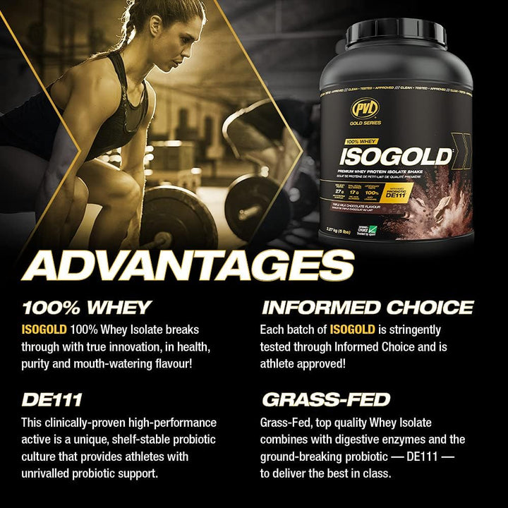 PVL – ISOGOLD Isolat de Protéine de Lait – Chocolat – 2,27 kg
