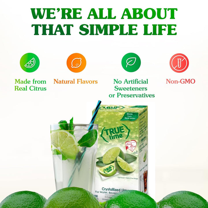 True Lime – Water Enhancer – Single-Serve Packets – 100 Count