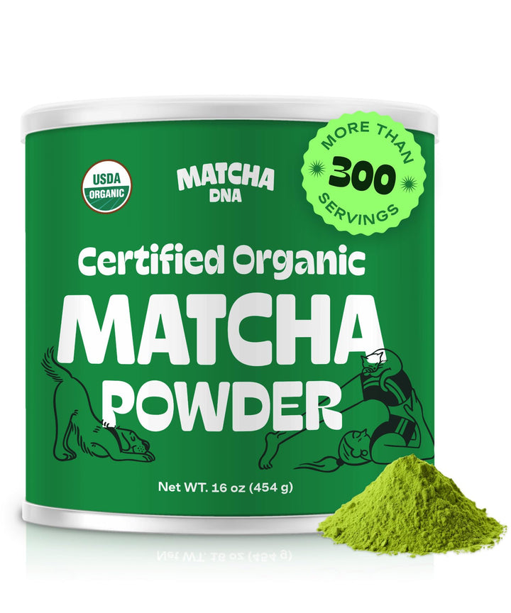 MATCHA DNA - Certified Organic Matcha Green Tea Powder - 454g (16 oz)