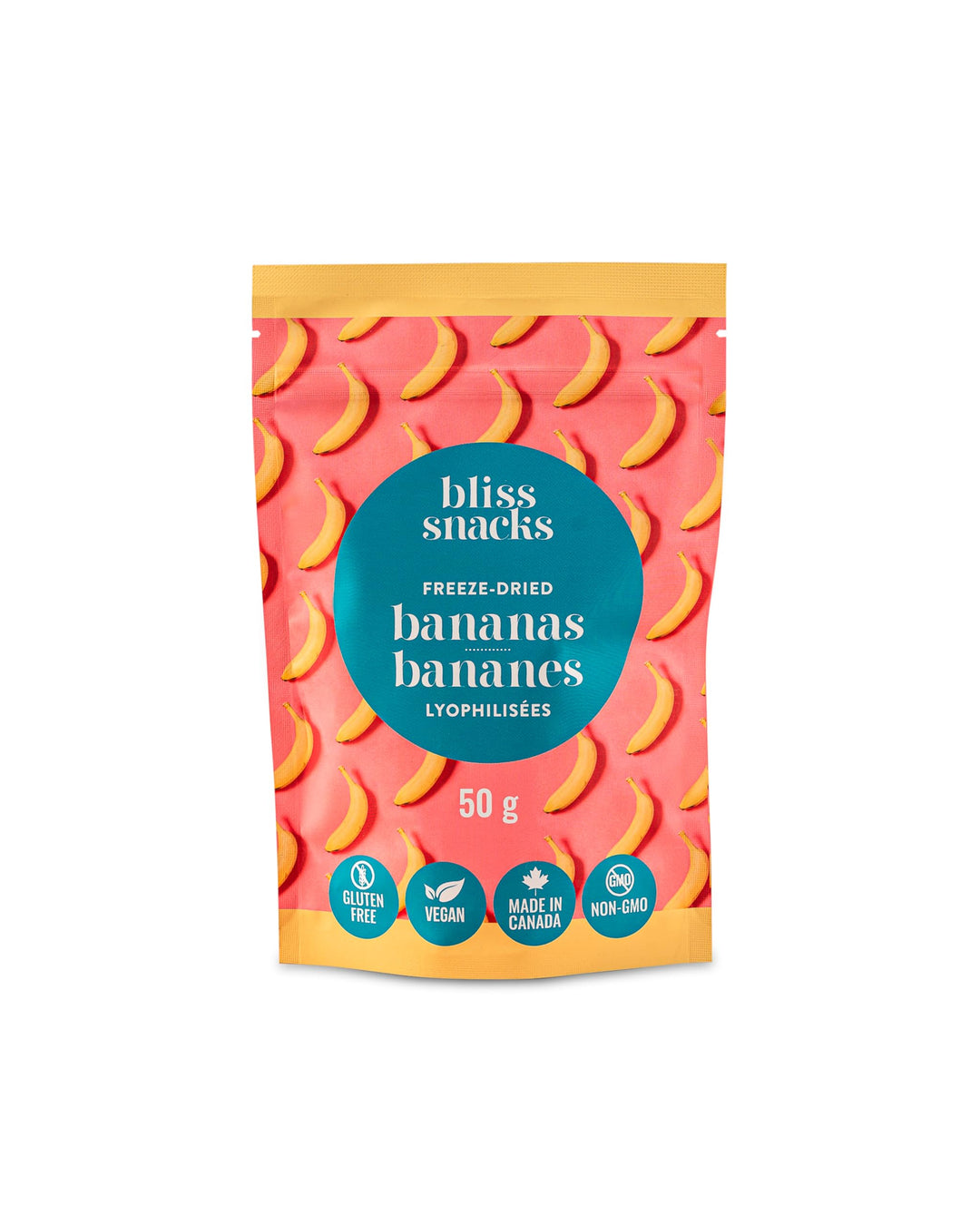 Bliss Snacks Freeze-Dried Banana Slices 2 x 50g - Canadian Distribution - Ships Free Within Canada on Orders Above CAD $199