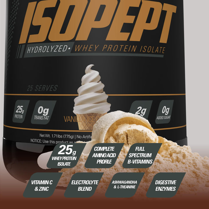 EHP Labs – IsoPept Whey Protein – Vanilla Ice Cream – 27 Serves – 27g isolate