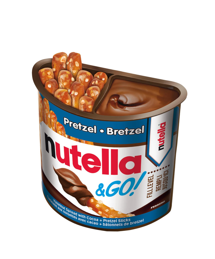 Nutella & Go! Hazelnut Spread with Cocoa and Pretzel Sticks - 12 Pack (54g Each) - Canadian Distribution - Ships Free Within Canada on Orders Above CAD $199