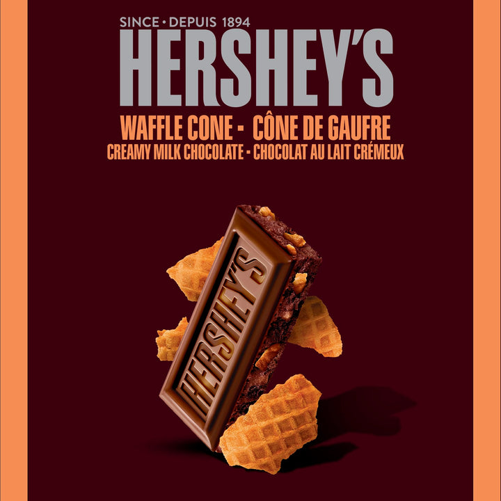 HERSHEY'S Milk Chocolate with Waffle Cone Pieces 2 x 90G - Canadian Distribution - Ships Free Within Canada on Orders Above CAD $199