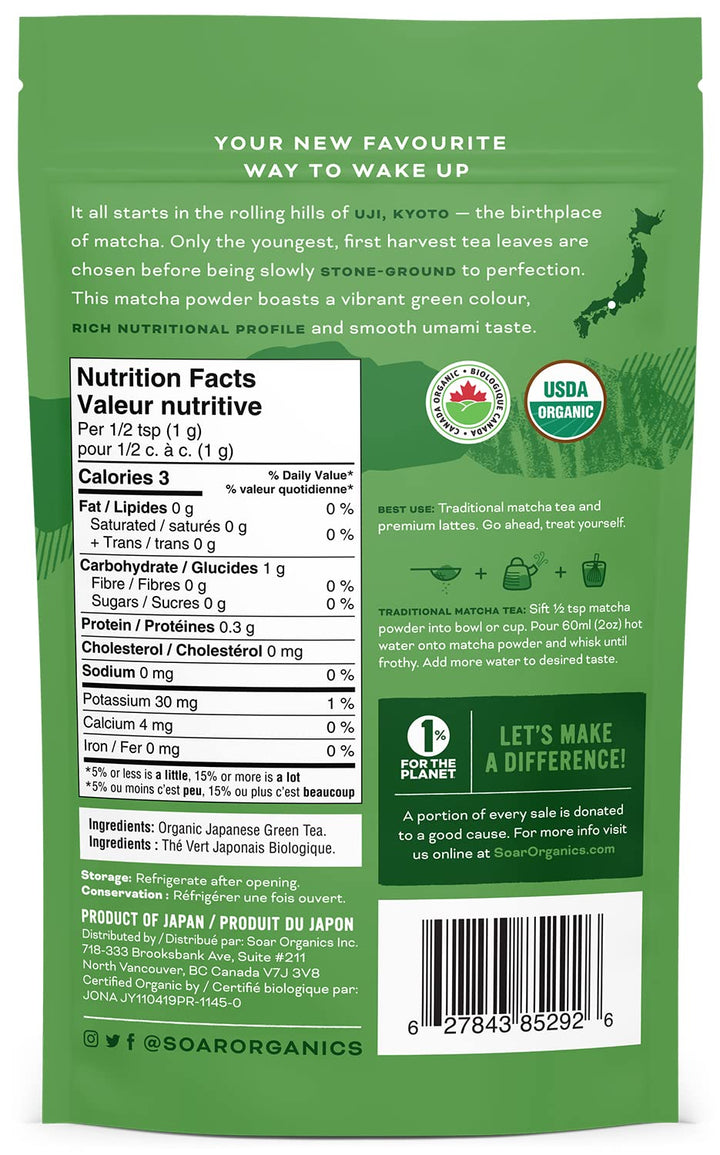 Soar Organics – Uji Ceremonial Matcha – 100 g
