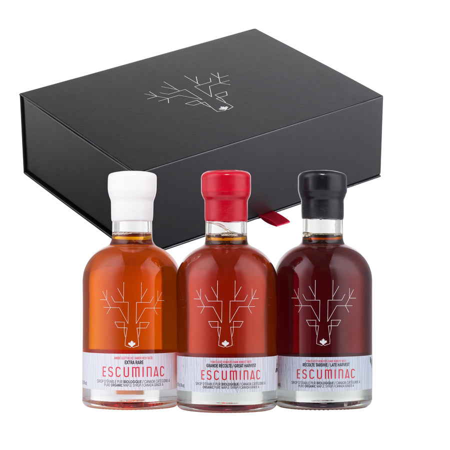 Escuminac – Maple Syrup Gift Set – Amber to Dark – 3 × 200mL
