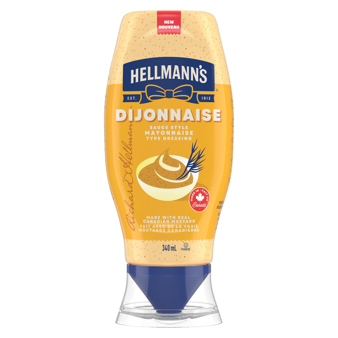 Hellmann's Dijonnaise Mayonnaise Dressing – 2 x 340 ML - Canadian Distribution - Ships Free Within Canada on Orders Above CAD $199