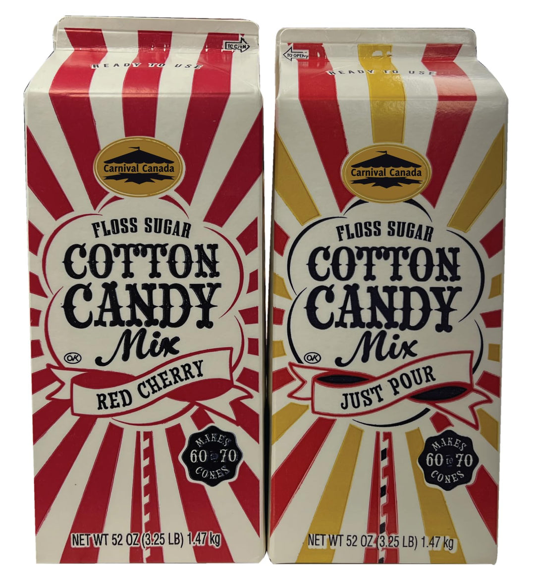 Cotton Candy Floss Sugar – Floss Sugar – 6 Flavours – 6 Pack / 3.25lb – Makes ~420 Cones