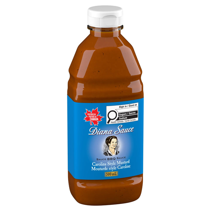 Diana Carolina Style Mustard BBQ Sauce – 500 mL Bottle for Grilling & Marinating - Canadian Distribution - Ships Free Within Canada on Orders Above CAD $199