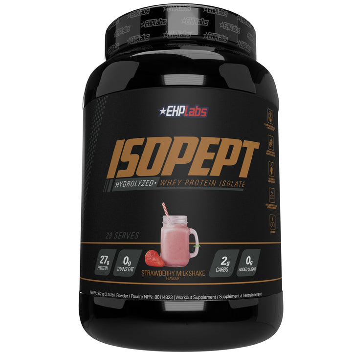 EHP Labs – IsoPept Whey Protein – Strawberry Milkshake – 27 Serves – 27g isolate