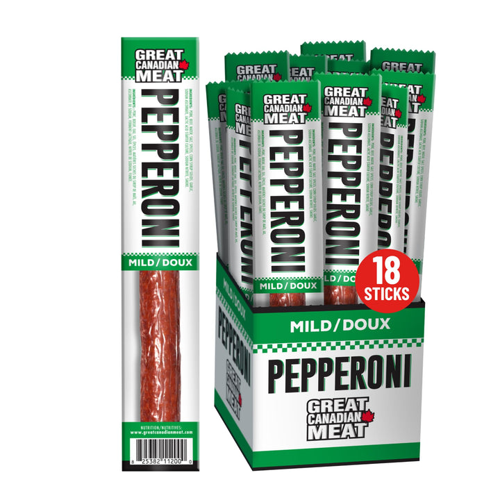 Great Canadian Meat – Mild Pepperoni Sticks – 18 x 22g