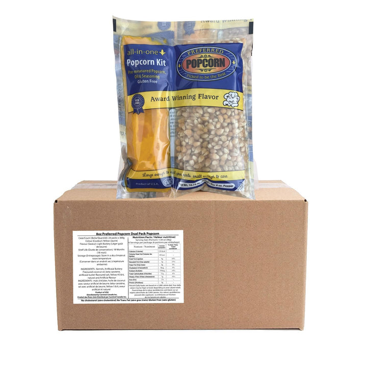 Preferred Popcorn – All-in-One Popcorn Pack – Theatre Butter – 8oz × 24