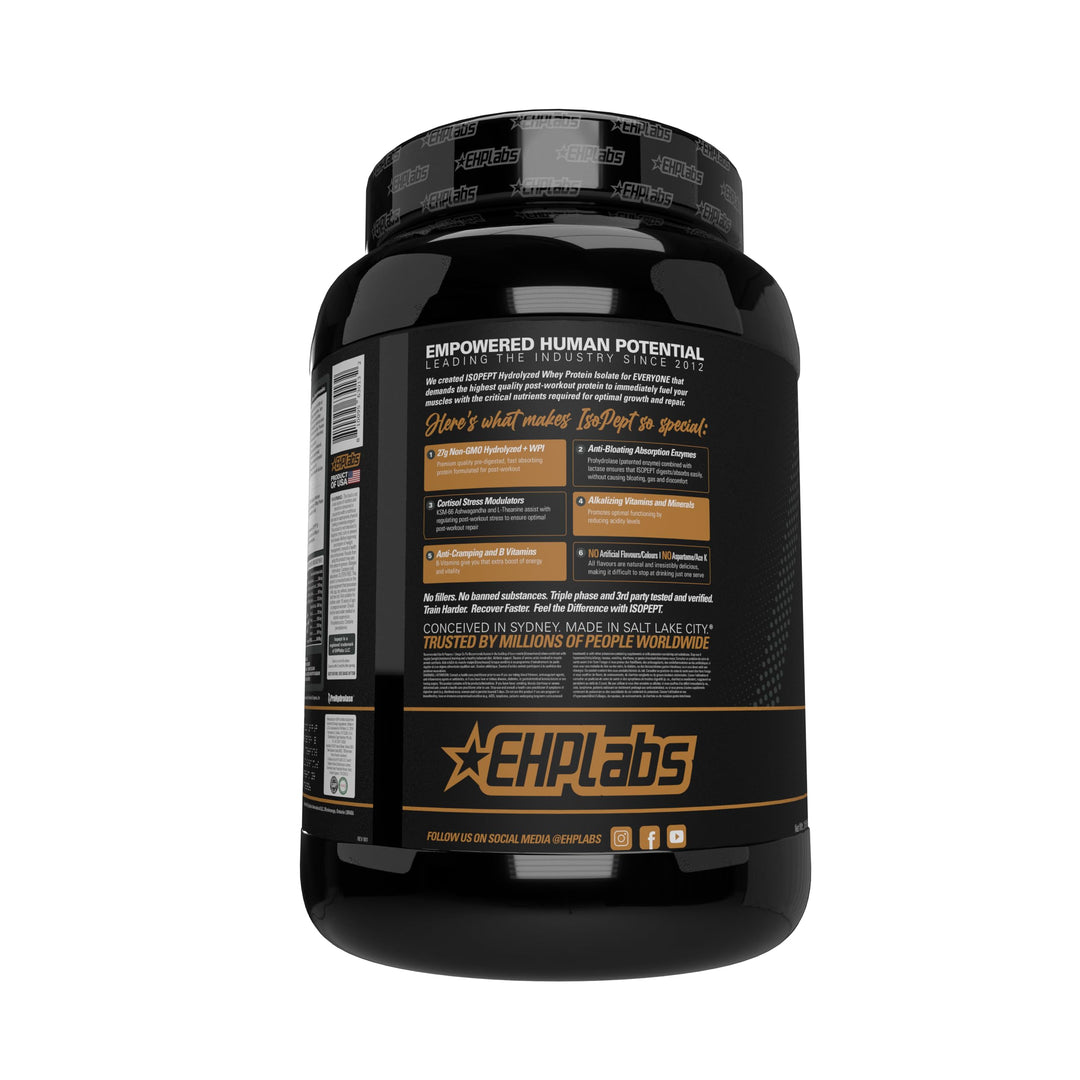 EHP Labs – IsoPept Whey Protein – Vanilla Ice Cream – 27 Serves – 27g isolate