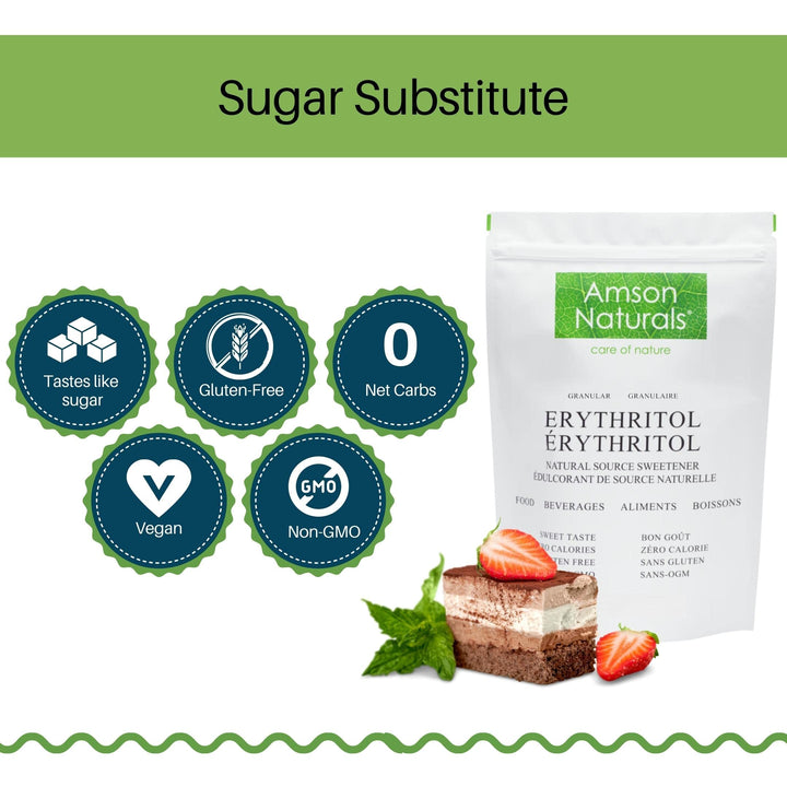 Amson Naturals – Erythritol – Granular Sweetener – 5 lb