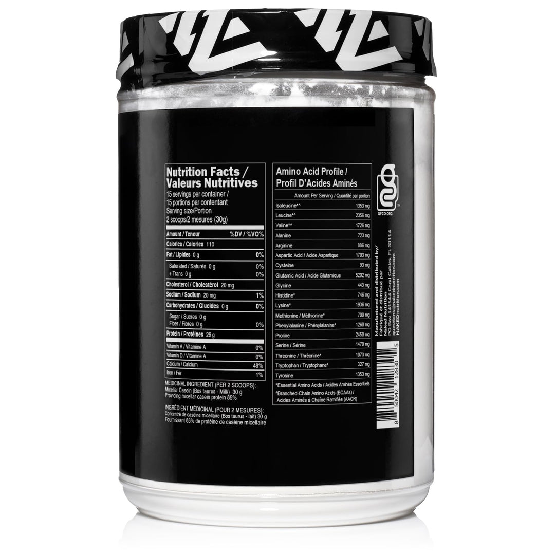 Naked Nutrition – Casein Protein – Unflavoured – 1lb – Micellar casein